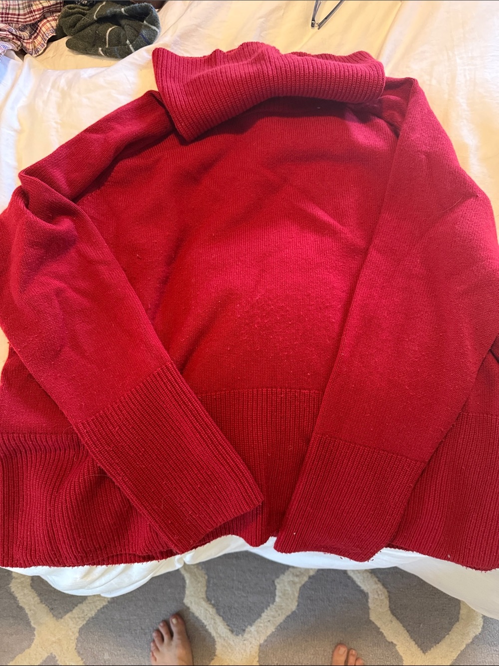 Athleta Red Cowl Neck Sweater